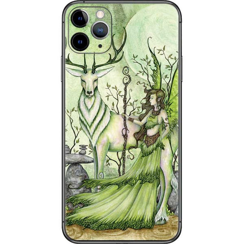 Amy Brown Guardian Fairy and Stag iPhone 11 Pro Max Skin