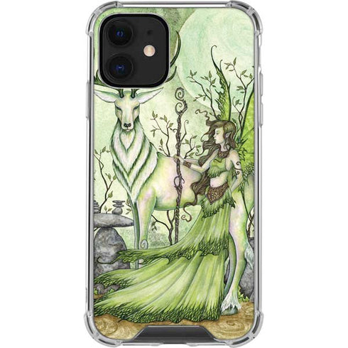 Amy Brown Guardian Fairy and Stag iPhone 12 Clear Case
