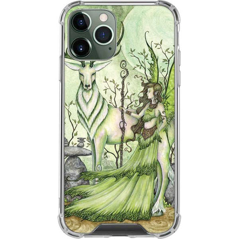 Amy Brown Guardian Fairy and Stag iPhone 12 Pro Clear Case