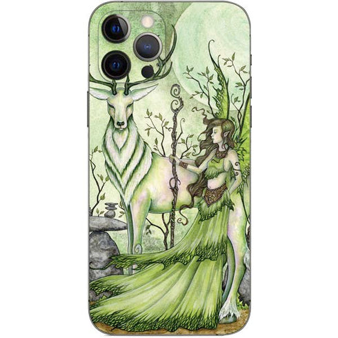 Amy Brown Guardian Fairy and Stag iPhone 12 Pro Skin