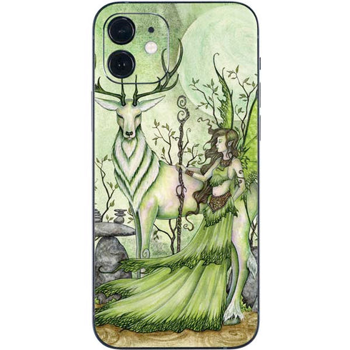Amy Brown Guardian Fairy and Stag iPhone 12 Skin
