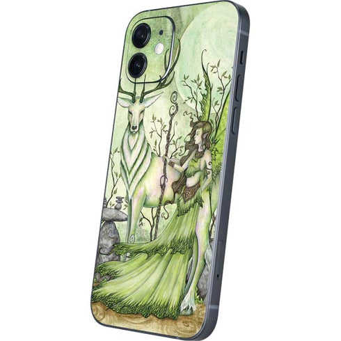 Amy Brown Guardian Fairy and Stag iPhone 12 Skin