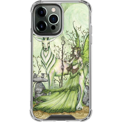 Amy Brown Guardian Fairy and Stag iPhone 13 Pro Max Clear Case