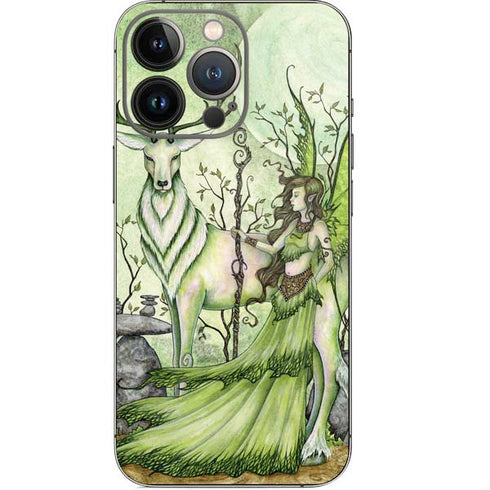 Amy Brown Guardian Fairy and Stag iPhone 13 Pro Skin