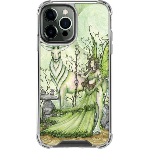 Amy Brown Guardian Fairy and Stag iPhone 14 Pro Max Clear Case