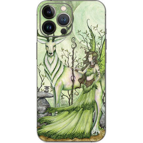 Amy Brown Guardian Fairy and Stag iPhone 14 Pro Max Skin