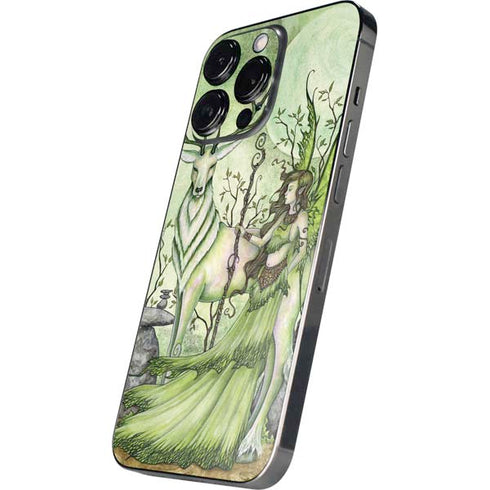 Amy Brown Guardian Fairy and Stag iPhone 14 Pro Max Skin