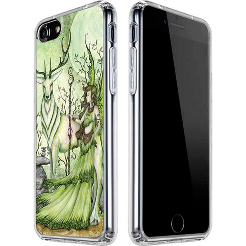 Amy Brown Guardian Fairy and Stag iPhone SE (2nd & 3rd Gen) Clear Case