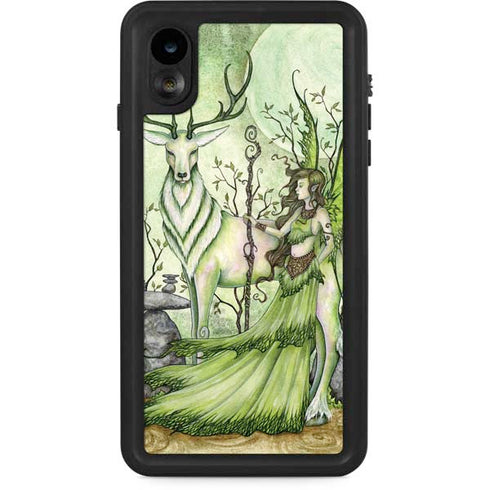 Amy Brown Guardian Fairy and Stag iPhone XR Waterproof Case