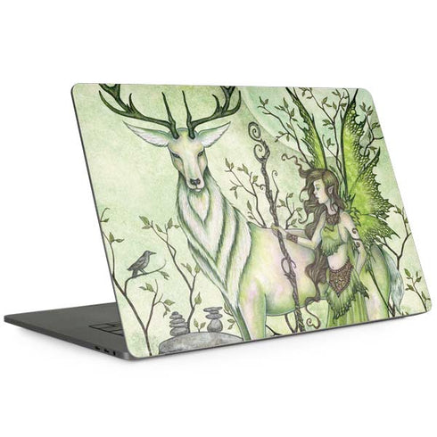 Amy Brown Guardian Fairy and Stag Apple MacBook Pro 15-inch Skin