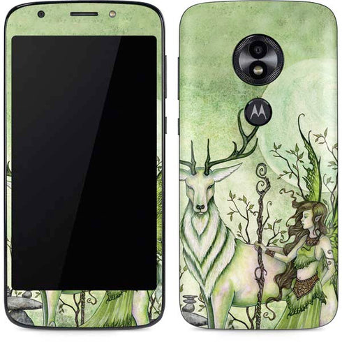 Amy Brown Guardian Fairy and Stag Moto E5 Play Skin