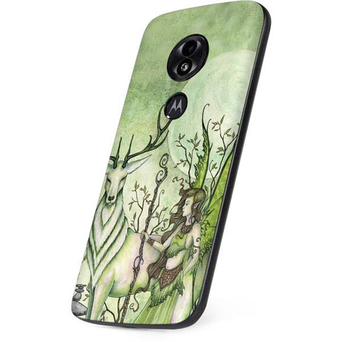 Amy Brown Guardian Fairy and Stag Moto E5 Play Skin