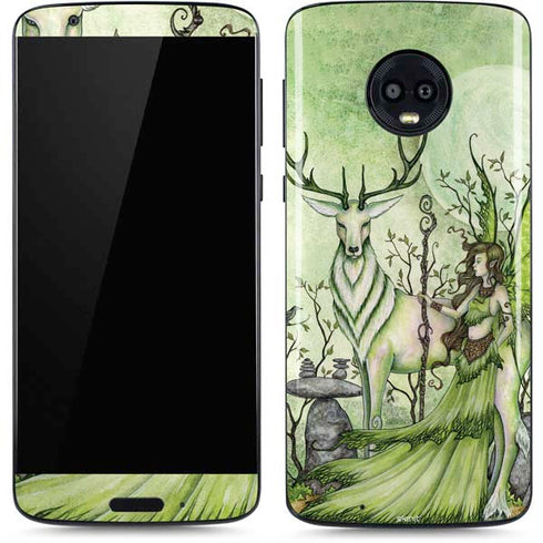 Amy Brown Guardian Fairy and Stag Moto G6 Skin