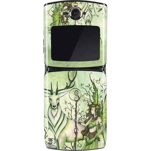Amy Brown Guardian Fairy and Stag Motorola RAZR Skin