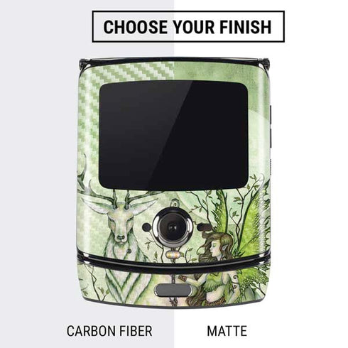 Amy Brown Guardian Fairy and Stag Motorola RAZR Skin