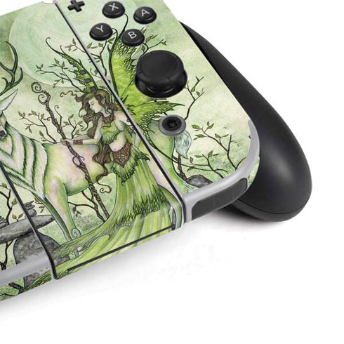 Amy Brown Guardian Fairy and Stag Nintendo Switch OLED (2021) Skin