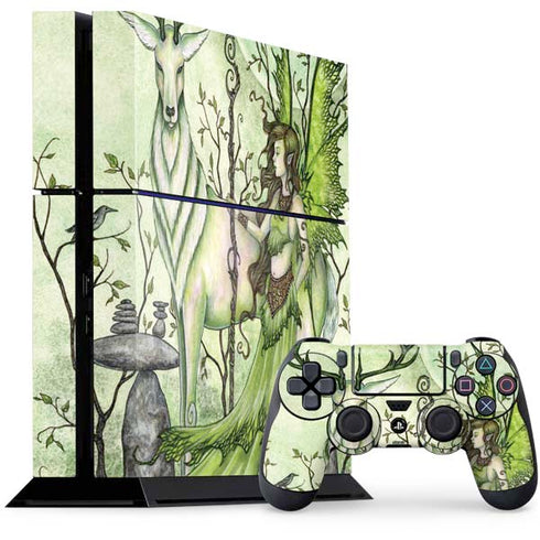 Amy Brown Guardian Fairy and Stag PS4 Console and Controller Bundle Skin