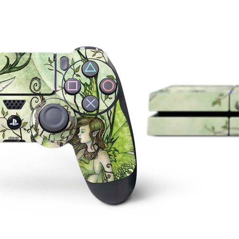 Amy Brown Guardian Fairy and Stag PS4 Console and Controller Bundle Skin