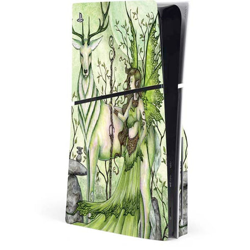 Guardian Fairy and Stag by Amy Brown PS5 Slim Disk Console Skin