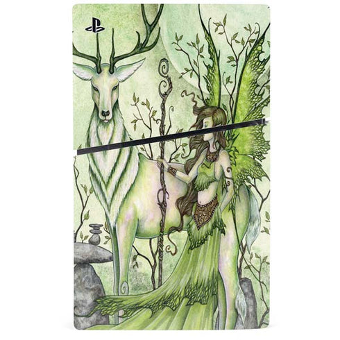 Guardian Fairy and Stag by Amy Brown PS5 Slim Disk Console Skin