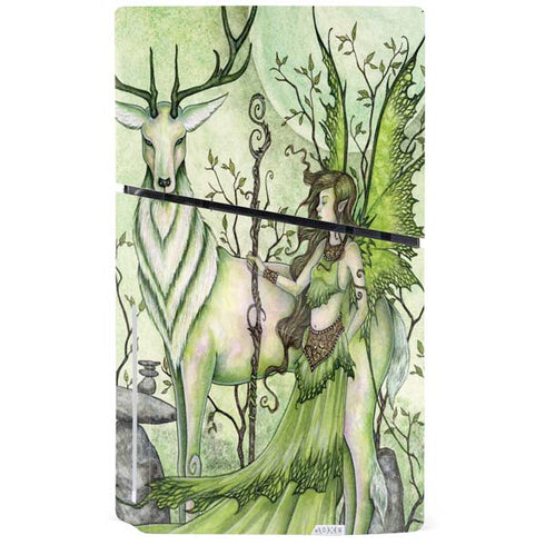 Guardian Fairy and Stag by Amy Brown PS5 Slim Disk Console Skin