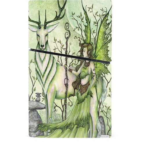 Guardian Fairy and Stag by Amy Brown PS5 Slim Digital Edition Console Skin