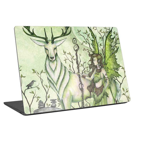 Amy Brown Guardian Fairy and Stag Universal Laptop 13in (10.6 x 7.6in) Skin