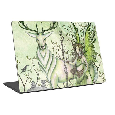 Amy Brown Guardian Fairy and Stag Universal Laptop 18in (14.6 x 10.6in) Skin