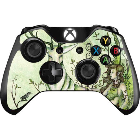 Amy Brown Guardian Fairy and Stag Xbox One Controller Skin