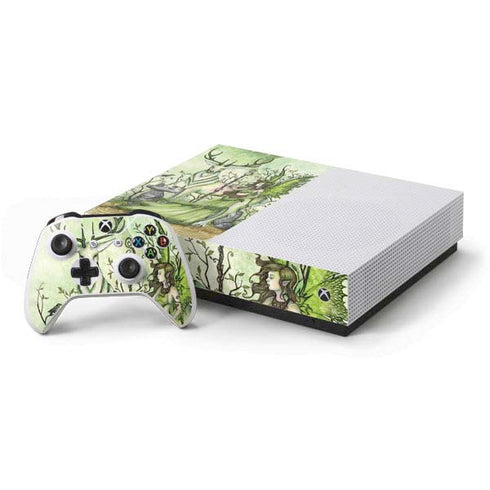 Amy Brown Guardian Fairy and Stag Xbox One S All-Digital Edition Bundle Skin