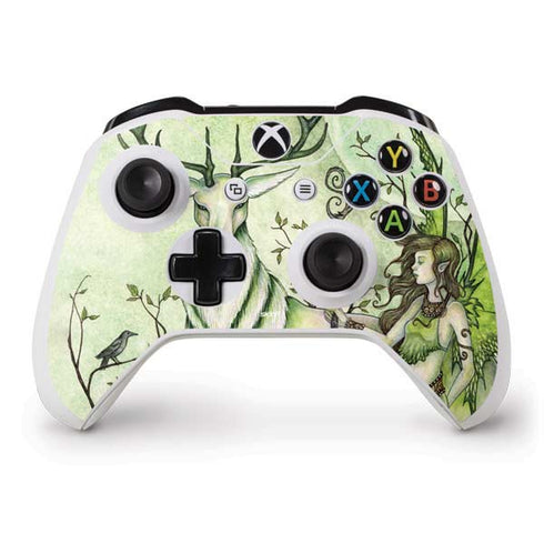 Amy Brown Guardian Fairy and Stag Xbox One S Controller Skin