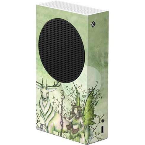 Amy Brown Guardian Fairy and Stag Xbox Series S Console Skin