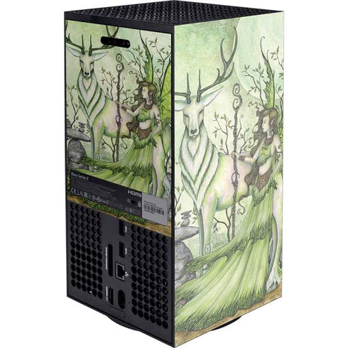 Amy Brown Guardian Fairy and Stag Xbox Series X Console Skin