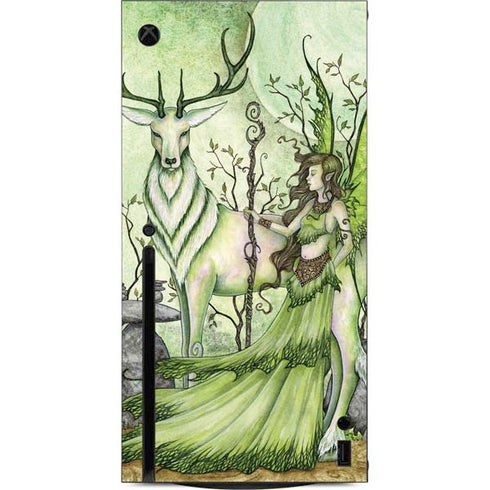 Amy Brown Guardian Fairy and Stag Xbox Series X Console Skin