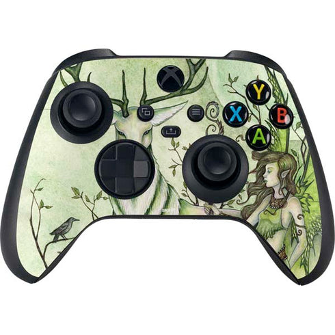Amy Brown Guardian Fairy and Stag Xbox Series X Controller Skin