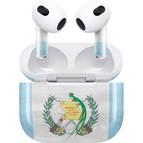 Guatemala Flag Distressed Apple AirPods (3rd Gen 2021) Skin