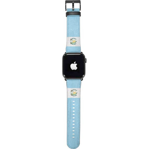 Guatemala Flag Distressed Apple Watch Band 38-40mm