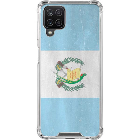 Guatemala Flag Distressed Galaxy A12 Clear Case
