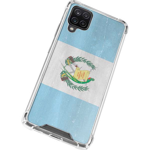 Guatemala Flag Distressed Galaxy A12 Clear Case