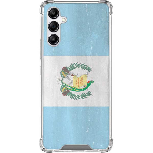 Guatemala Flag Distressed Galaxy A14 5G Clear Case