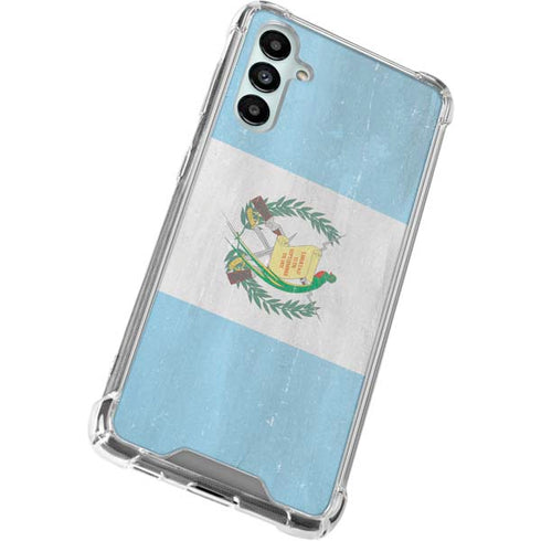Guatemala Flag Distressed Galaxy A14 5G Clear Case