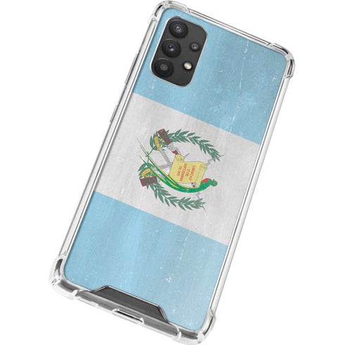 Guatemala Flag Distressed Galaxy A32 5G Clear Case