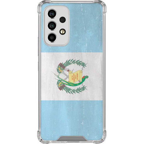 Guatemala Flag Distressed Galaxy A33 5G Clear Case