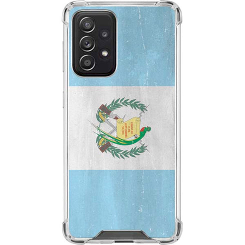 Guatemala Flag Distressed Galaxy A52 5G Clear Case