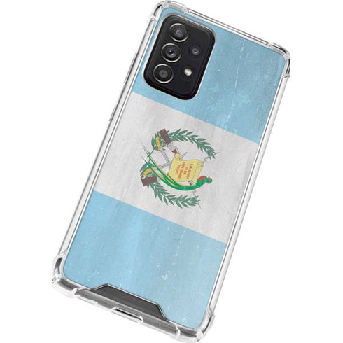Guatemala Flag Distressed Galaxy A52 5G Clear Case