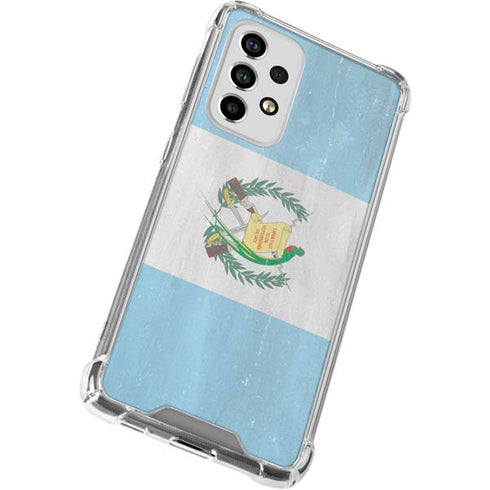 Guatemala Flag Distressed Galaxy A53 5G Clear Case