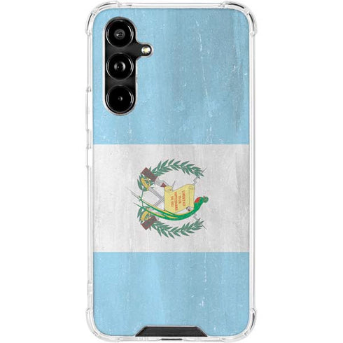 Guatemala Flag Distressed Galaxy A54 5G Clear Case
