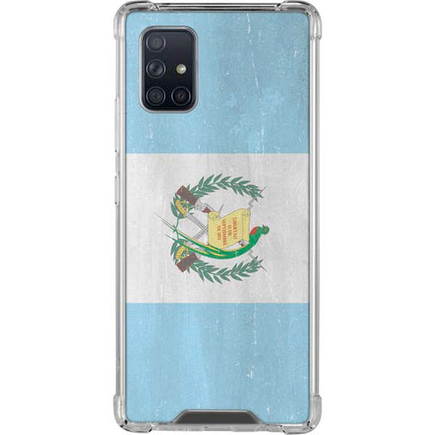 Guatemala Flag Distressed Galaxy A71 5G Clear Case