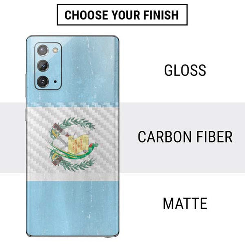 Guatemala Flag Distressed Galaxy Note20 5G Skin