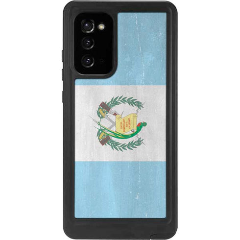 Guatemala Flag Distressed Galaxy Note20 5G Waterproof Case